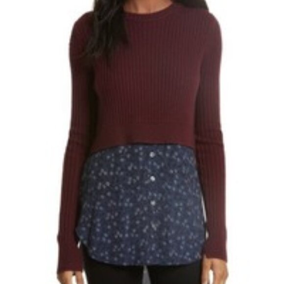 Veronica Beard Sweaters - Veronica Beard Mixed Media Tunic Size Size Small